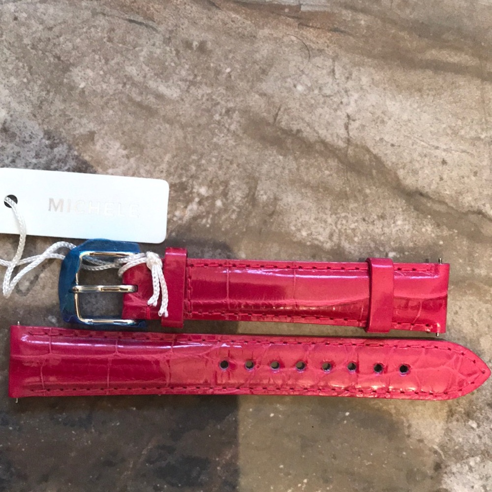 Michele leather watch band